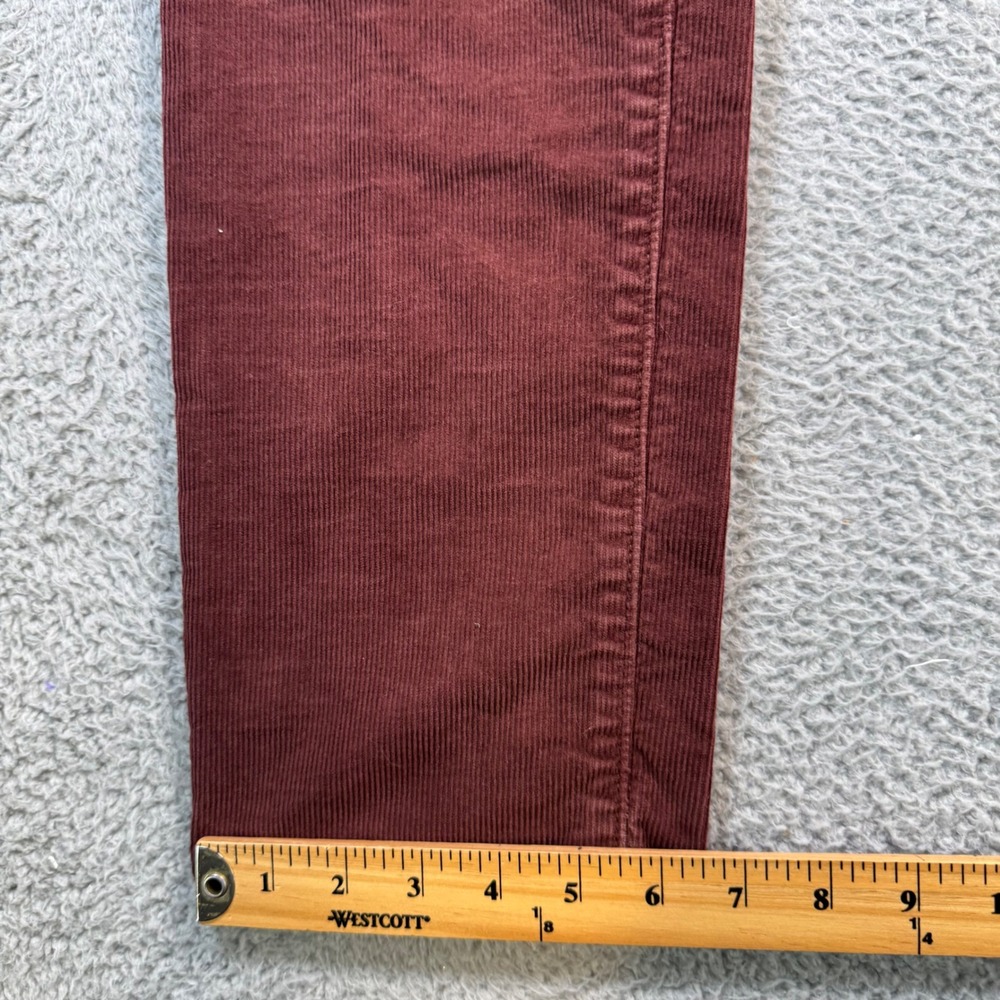 J.Crew 484 Slim Fit Corduroy Pants Mens 34x32 Maroon Stretch Re-Imagined - Picture 6 of 11